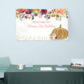 Marsala Our Little Pumpkin Birthday Große Banner (Messeveranstaltung)