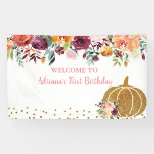 Marsala Our Little Pumpkin Birthday Große Banner