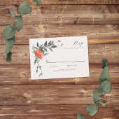 Marsala Peach Botanischer Garten RSVP Karte