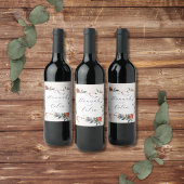 Marsala Peach Botanischer Garten Weinetikett