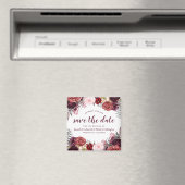 Marsala Peony Hochzeit im Herbst Save the Date Mag Magnet (In Situ (Geschirrspüler))