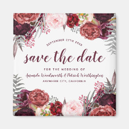 Marsala Peony Hochzeit im Herbst Save the Date Mag Magnet