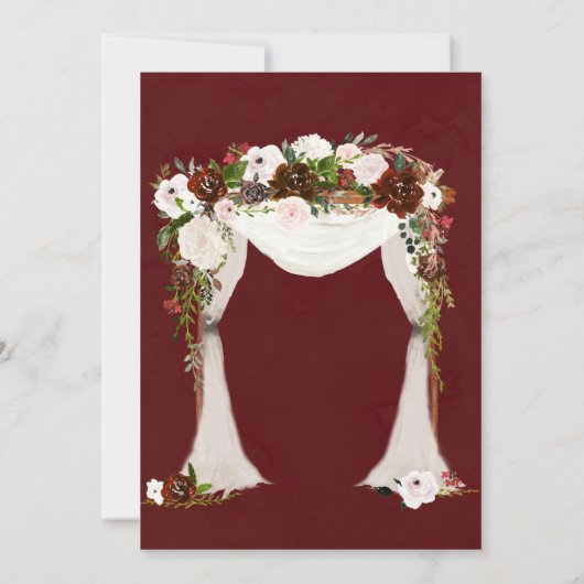 Marsala Pink Canopy Bridesmaids Luncheon Invites (Rückseite)