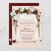Marsala Pink Canopy Bridesmaids Luncheon Invites (Vorne/Hinten)