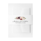 Marsala Pink Floral Wedding Envelope Bly Band (Vorderseite Beispiel)