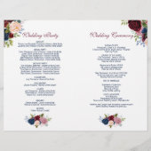 Marsala Pink Navy Blooming Blume (Rückseite)