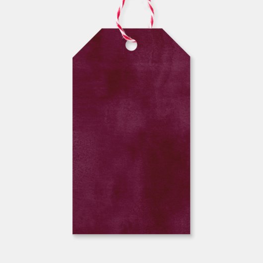 Marsala Pink Orange Blume Hochzeit Dankeschön Gesc Geschenkanhänger (Rückseite)