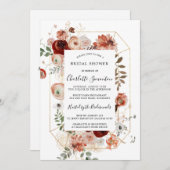 Marsala Pink Terracotta Brautparty Einladung (Vorne/Hinten)