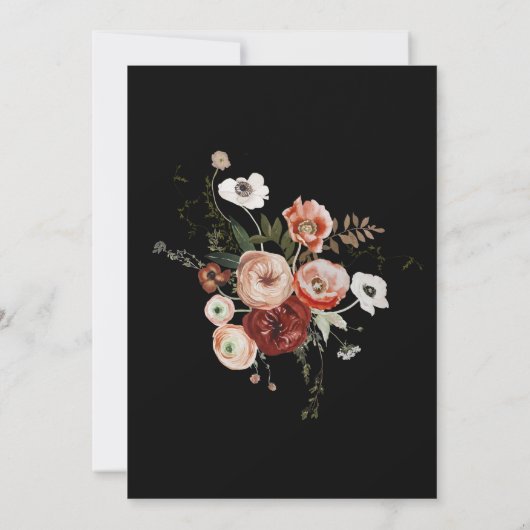 Marsala Pink Terracotta Brautparty Einladung (Rückseite)