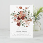 Marsala Pink Terracotta Einladung (Stehend Vorderseite)