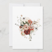 Marsala Pink Terracotta Orange Floral Wedding Einladung (Rückseite)