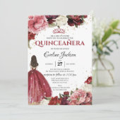 Marsala Princess Dress Einladung (Stehend Vorderseite)