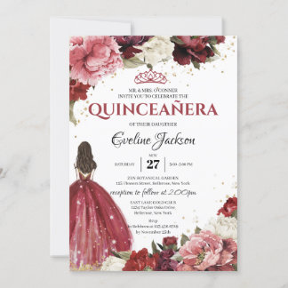 Marsala Princess Dress Einladung