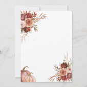 Marsala Pumpkin Arch Fall In Liebe Babydusche Einladung (Rückseite)