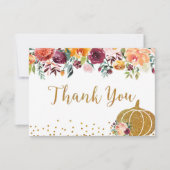 Marsala Pumpkin Birthday Dankeschön Karte (Vorderseite)