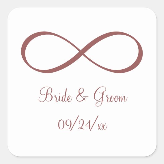 Marsala Quadratischer Aufkleber (Vorderseite)