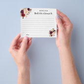 Marsala Ratschläge für Brautparty-Karte Flyer (Gruppe)