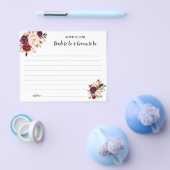 Marsala Ratschläge für Brautparty-Karte Flyer (Einzeln)