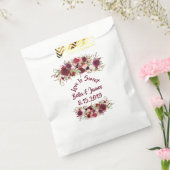 Marsala Red Burgundy Floral Chic Gevor Bag Geschenktütchen (Versiegelt)