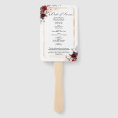 Marsala Rose Beerdigung Programm Set der Fans Fächer (Rückseite)