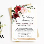 Marsala Rose Beileid Memory Dankeskarte