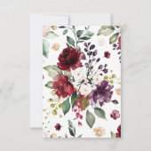 Marsala Rose Beileid Memory Dankeskarte (Rückseite)