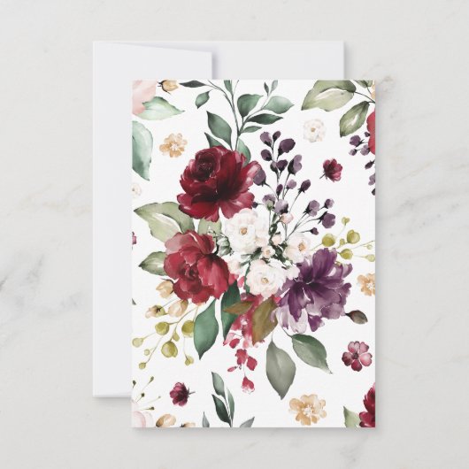 Marsala Rose Beileid Memory Dankeskarte (Rückseite)