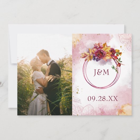 Marsala Rose Rodelbahn mit Aussicht Rodelbahn mit  Save The Date (Vorderseite)