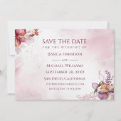 Marsala Rose Rodelbahn mit Aussicht Rodelbahn mit  Save The Date (Rückseite)