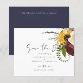 Marsala Rose Sonnenblumen Budget billig Hochzeit (Vorne/Hinten)