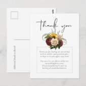 Marsala Rose Sonnenblumen Budget billig Hochzeit Postkarte (Vorne/Hinten)