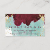 Marsala roter aquamariner treuekarte (Rückseite)