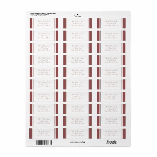 Marsala-Rücksendeadresse (Vorne)