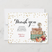 Marsala Travel Theme Danke Karte (Vorderseite)