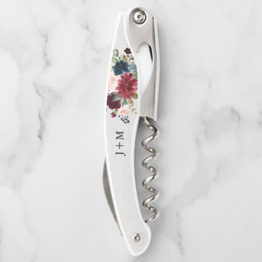 Marsala u. Marine-kundenspezifische mit Kellnermesser (Rückseite)