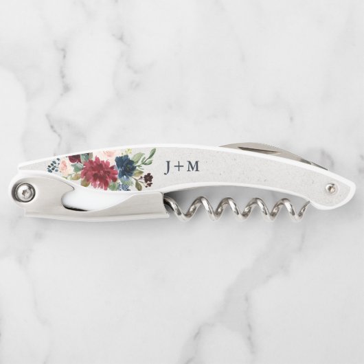 Marsala u. Marine-kundenspezifische mit Kellnermesser (Vorderseite)