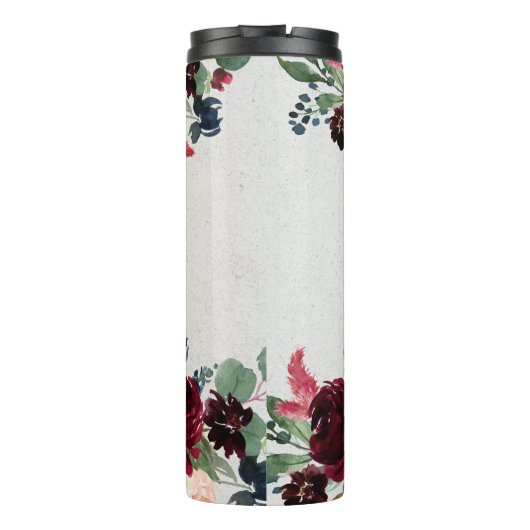 Marsala u. Marine-personalisierter rostfreier mit Thermosbecher (Rückseite)