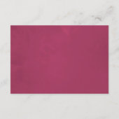 Marsala und Blush Bloral Bridal Showdusche Begleitkarte (Rückseite)