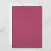 Marsala und Blush Bloral Wedding Einladung (Rückseite)