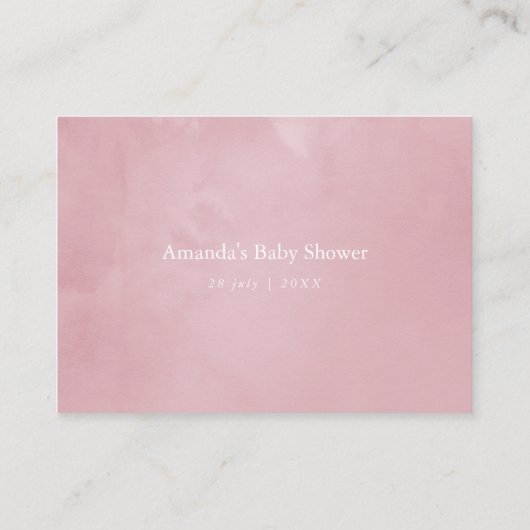 Marsala und Blush Floral Baby Dusche Windelwanne Begleitkarte (Rückseite)