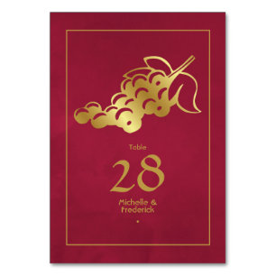Marsala- und Gold-Weinverkostung Tischnummer