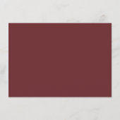 Marsala und Ivory Wedding Information Guest Begleitkarte (Rückseite)