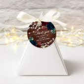 Marsala und Navy Blume Rustikales Brautparty Geschenkanhänger