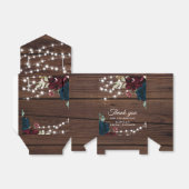 Marsala und Navy Blume Rustikales Brautparty Geschenkschachtel (Ungefaltet)