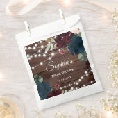 Marsala und Navy Blume Rustikales Brautparty Geschenktütchen (Ausgeschnitten)