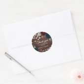 Marsala und Navy Rustic Wedding Cercle Sticker (Umschlag)