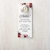 Marsala und Pink Floral Wedding Doors Hangers Türanhänger (Auf Knauf)