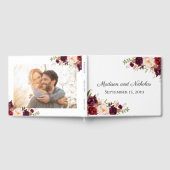 Marsala und Pink Floral Wedding Gästebuch (Voll)