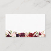 Marsala und rosa Wedelregister Beilagen Karten (Rückseite)