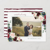 Marsala Verheiratete und lustige Urlaubskarte Feiertagskarte (Vorne/Hinten)